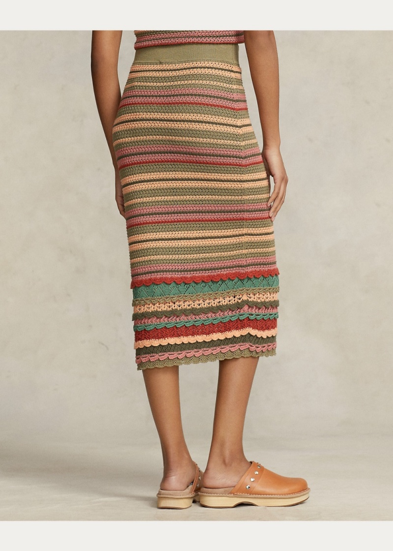 Falda A Rayas Pointelle-Knit Jumpers Mujer Multicolor | HWQL20914 - vista 4