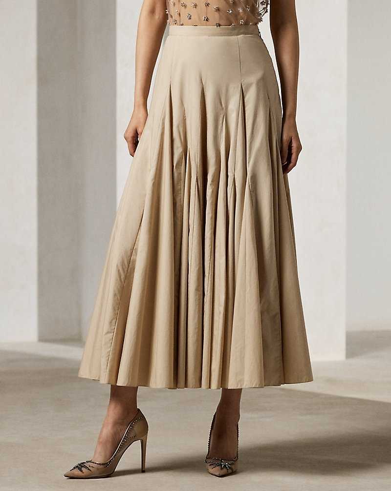Falda Ralph Lauren Aubrie Cotton Mujer Fawn | OFPYGVA-42 - vista 3