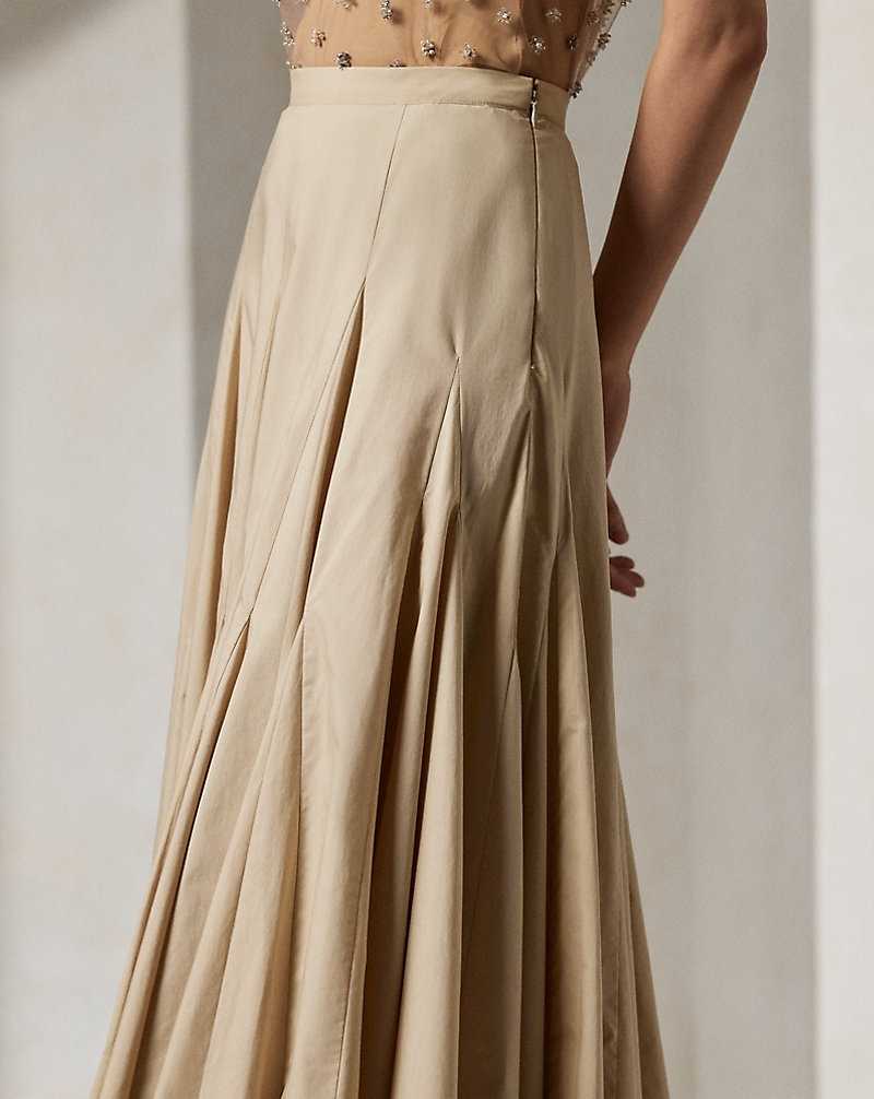 Falda Ralph Lauren Aubrie Cotton Mujer Fawn | OFPYGVA-42 - vista 5