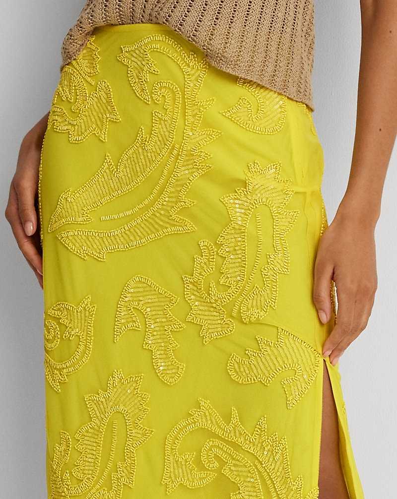 Falda Ralph Lauren Beaded Mesh Midi Mujer Azules | CTYKIWB-48 - vista 5