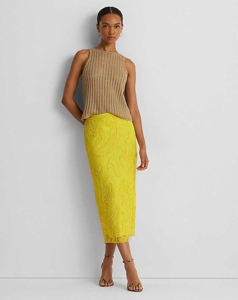 Falda Ralph Lauren Beaded Mesh Midi Mujer Azules | CTYKIWB-48 - vista 1