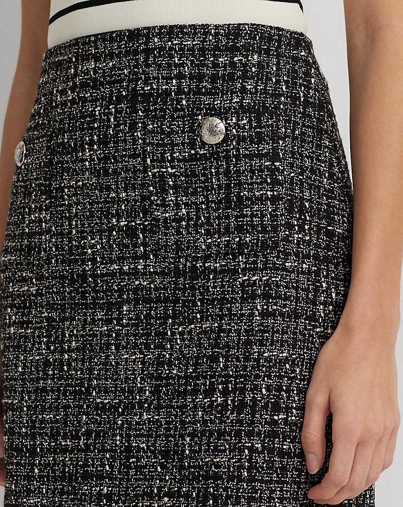 Falda Ralph Lauren Boucle Pencil Miniskirt Mujer Creme | GAOZMKW-45 - vista 5