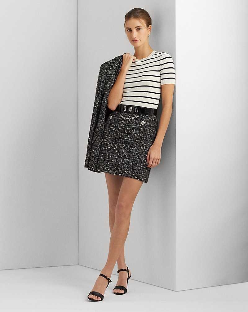 Falda Ralph Lauren Boucle Pencil Miniskirt Mujer Creme | GAOZMKW-45 - vista 1