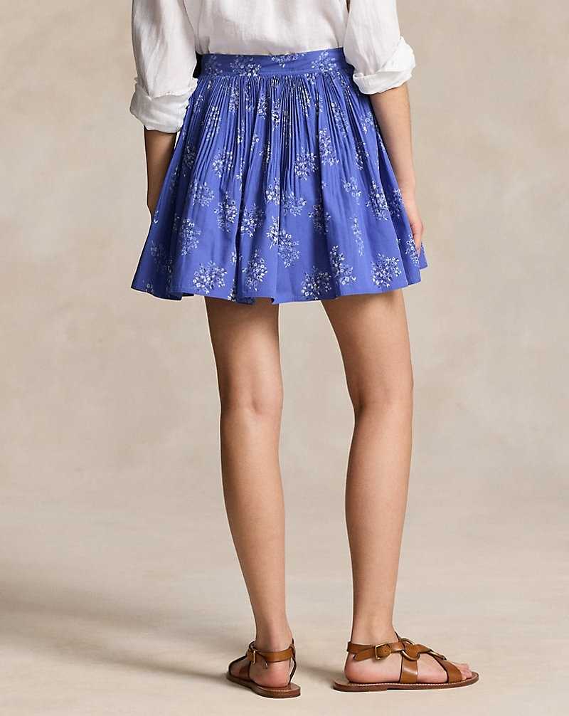 Falda Ralph Lauren Floral A-Line Mujer Azules | VBHIXMA-54 - vista 4