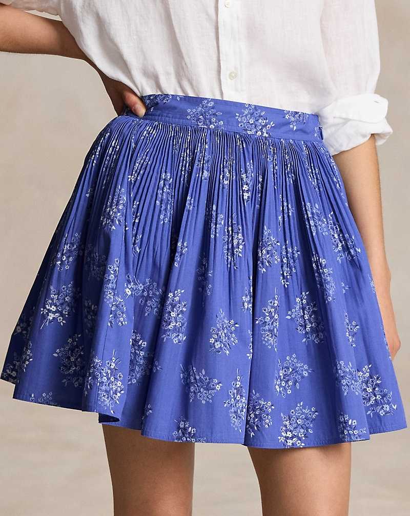 Falda Ralph Lauren Floral A-Line Mujer Azules | VBHIXMA-54 - vista 5