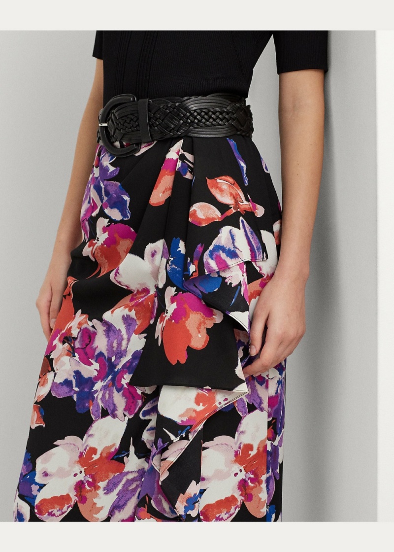 Falda Floral Georgette Midi Mujer Multicolor | ITWN59760 - vista 2