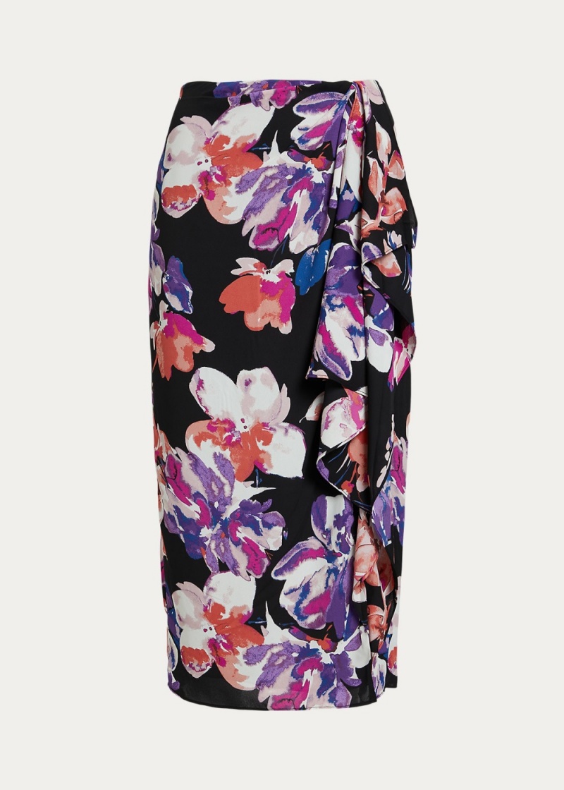 Falda Floral Georgette Midi Mujer Multicolor | ITWN59760 - vista 4