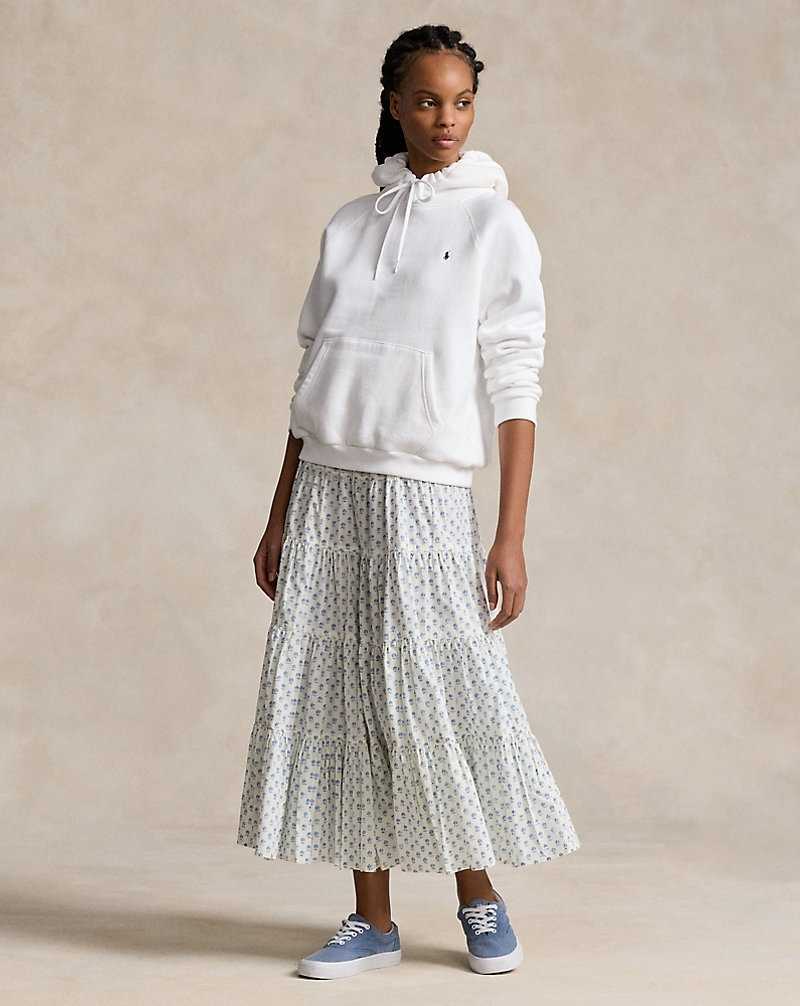 Falda Ralph Lauren Floral Tiered Cotton Poplin Mujer 1610 Preppy Woodblock | UJAXSQW-57 - vista 1