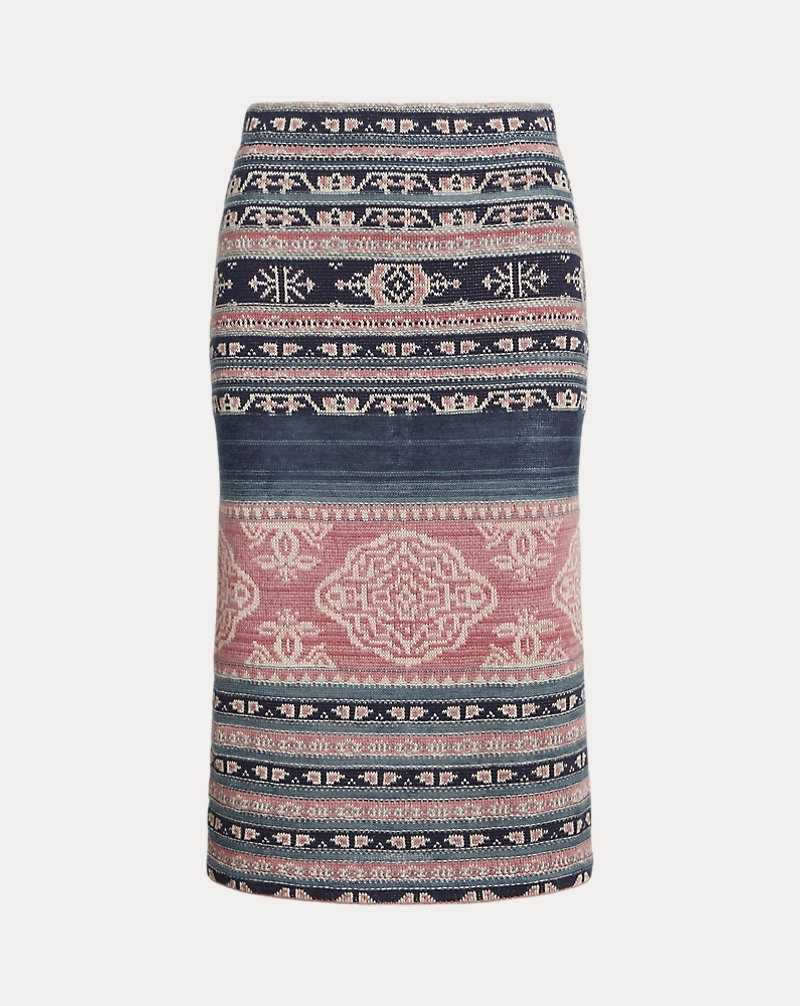 Falda Ralph Lauren Geo-Motif Linen-Cotton Pencil Mujer Multi | HZXAPTV-42 - vista 2