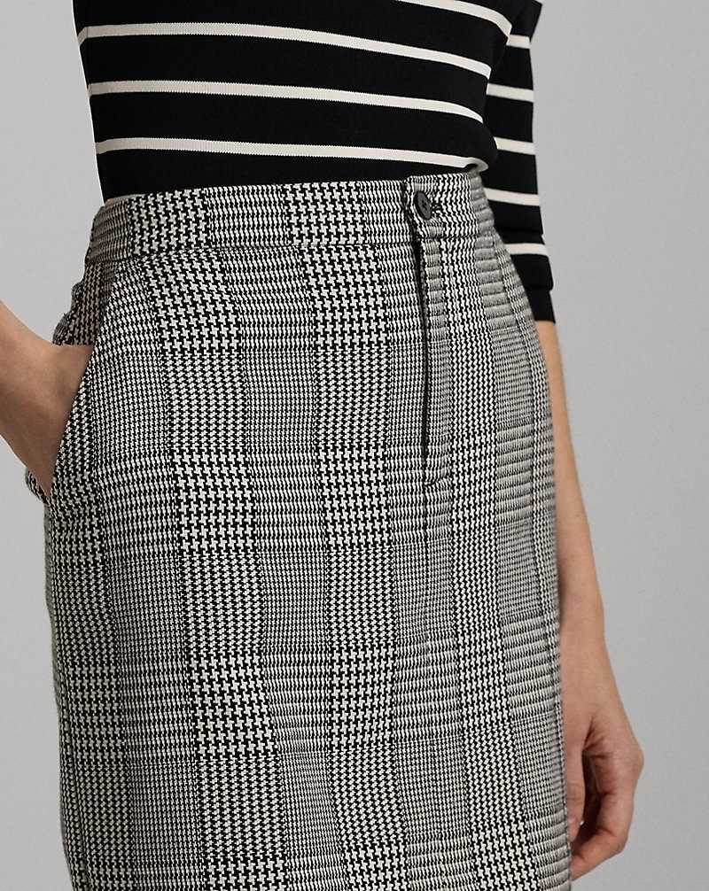 Falda Ralph Lauren Glen Plaid Tweed Pencil Miniskirt Mujer Creme | EPGBIRL-76 - vista 5