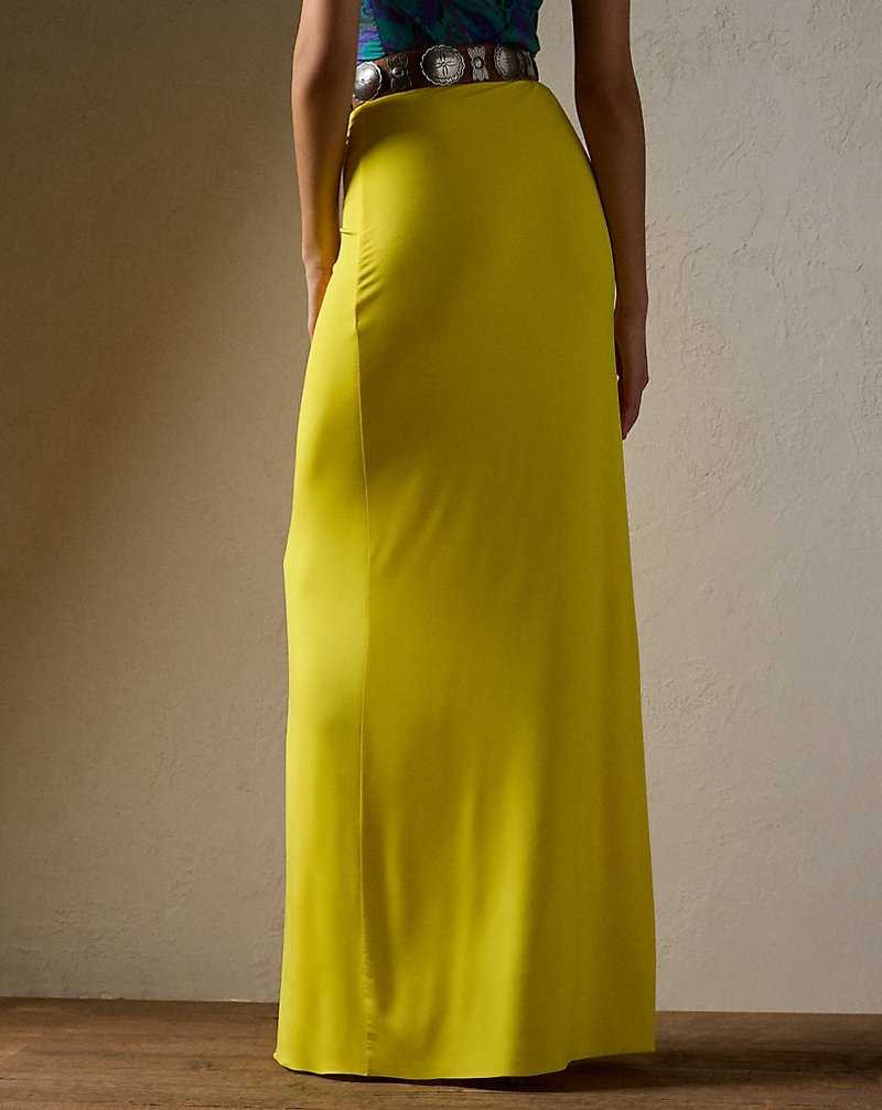 Falda Ralph Lauren Jersey Sarong Maxiskirt Mujer Daffodil | VMFKCDW-30 - vista 4