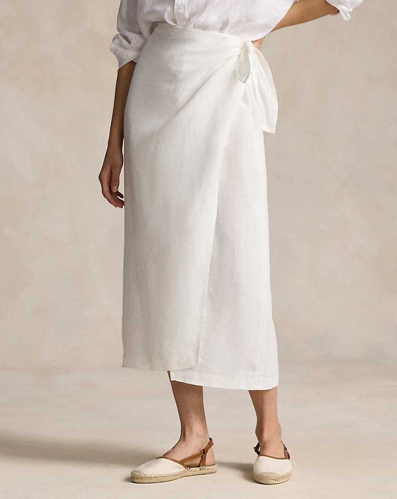 Falda Ralph Lauren Linen Wrap Mujer Nevis | FGHNLTO-27 - vista 3