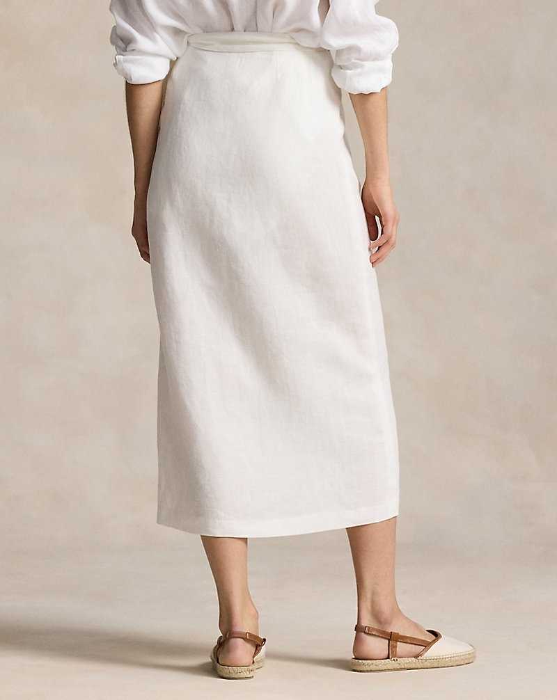 Falda Ralph Lauren Linen Wrap Mujer Nevis | FGHNLTO-27 - vista 4