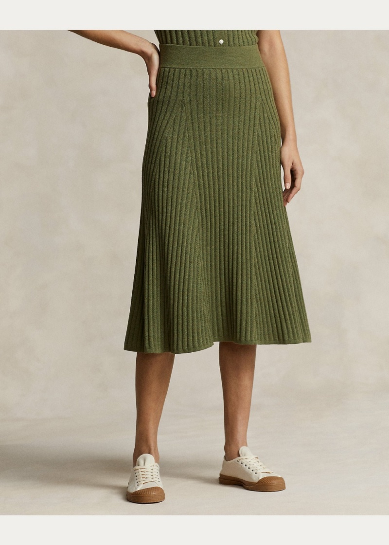 Falda Merino Lana A-Line Mujer Negros | SJBG74615 - vista 3