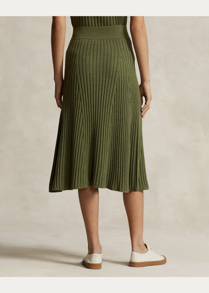 Falda Merino Lana A-Line Mujer Negros | SJBG74615 - vista 4