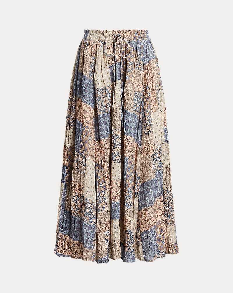 Falda Ralph Lauren Patchwork Crinkled Cotton Gauze Mujer Medallion Patchwork | SBJWTYD-08 - vista 2