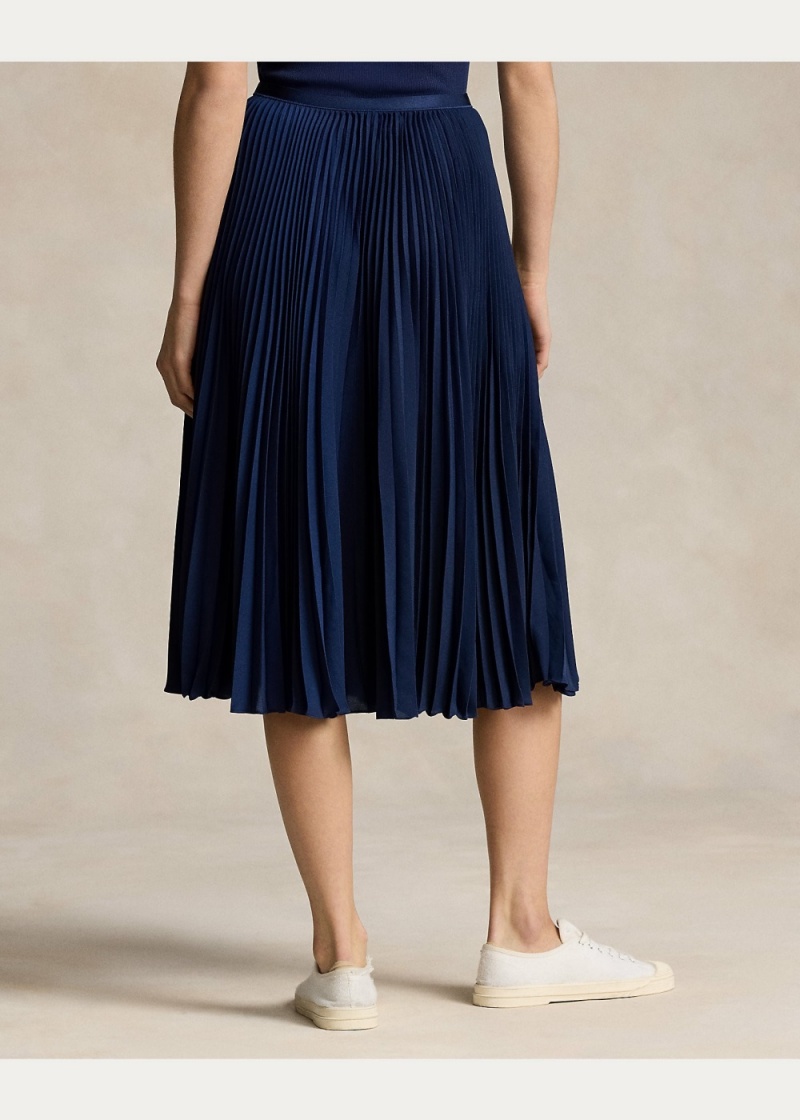 Falda Plisado Georgette Mujer Azul Marino | CFOJ71692 - vista 4