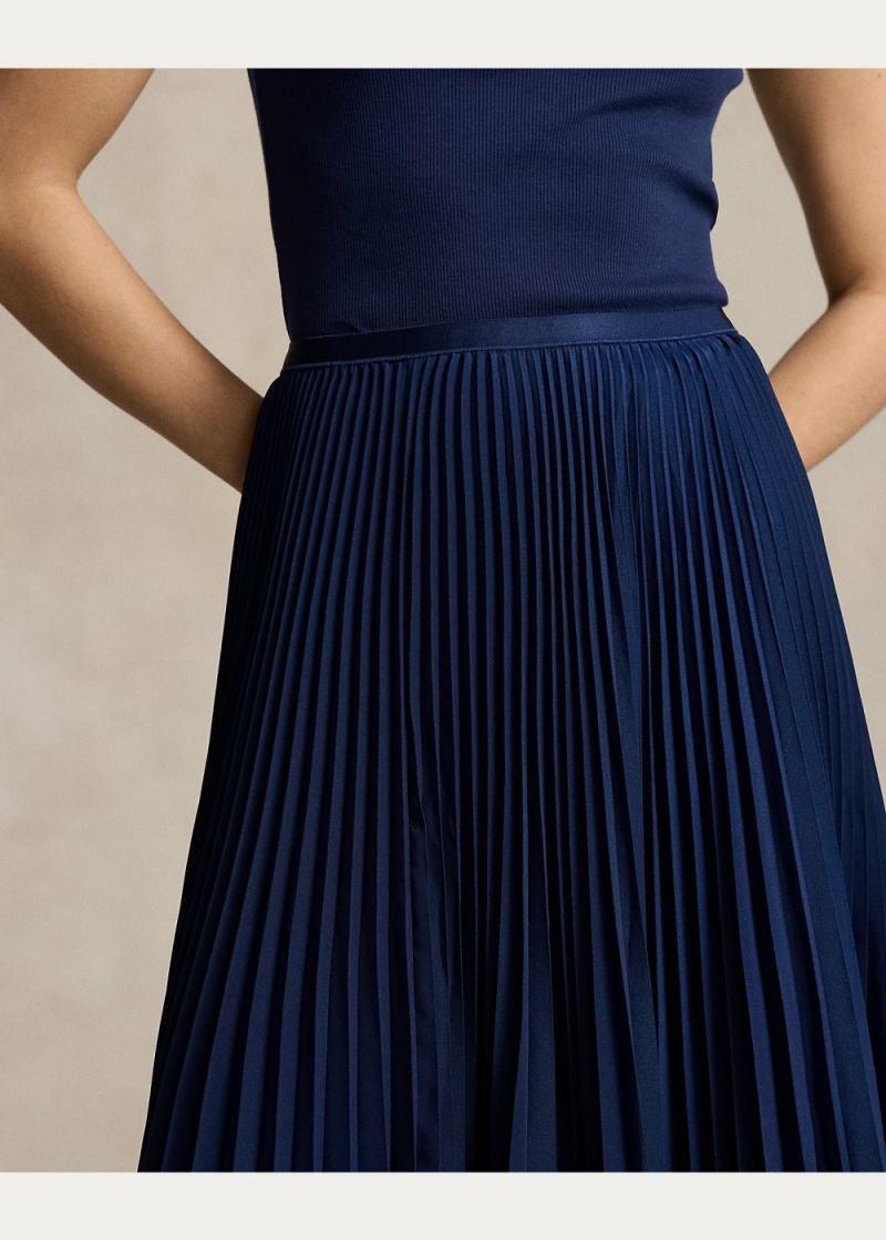 Falda Plisado Georgette Mujer Azul Marino | CFOJ71692 - vista 5