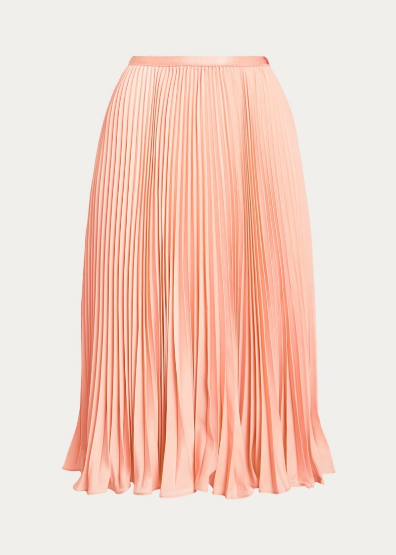Falda Plisado Midi Mujer Coral | QZAH47615 - vista 1
