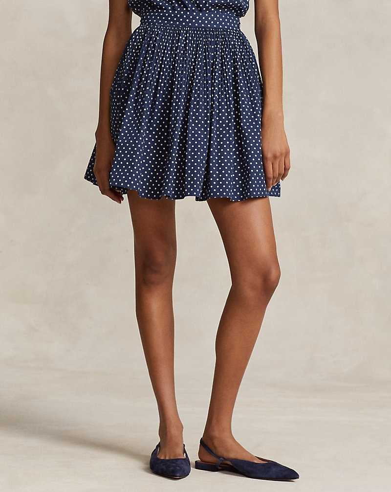 Falda Ralph Lauren Polka Dot A-Line Mujer Azul Marino | CRDAVZK-10 - vista 3