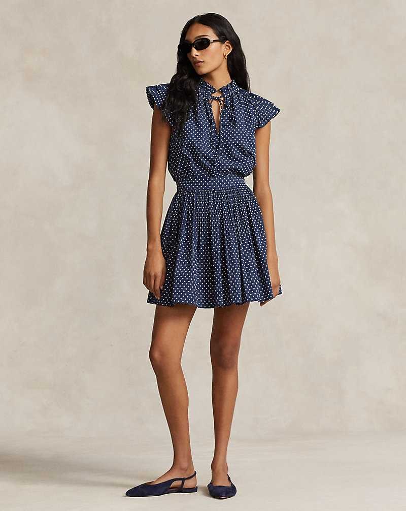 Falda Ralph Lauren Polka Dot A-Line Mujer Azul Marino | CRDAVZK-10 - vista 1