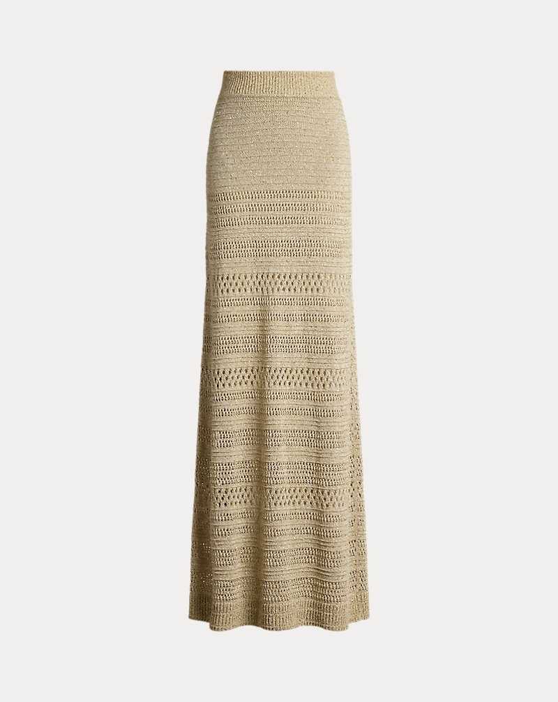 Falda Ralph Lauren Sequined Textured Maxiskirt Mujer Tan Multi | DARXTYF-57 - vista 2