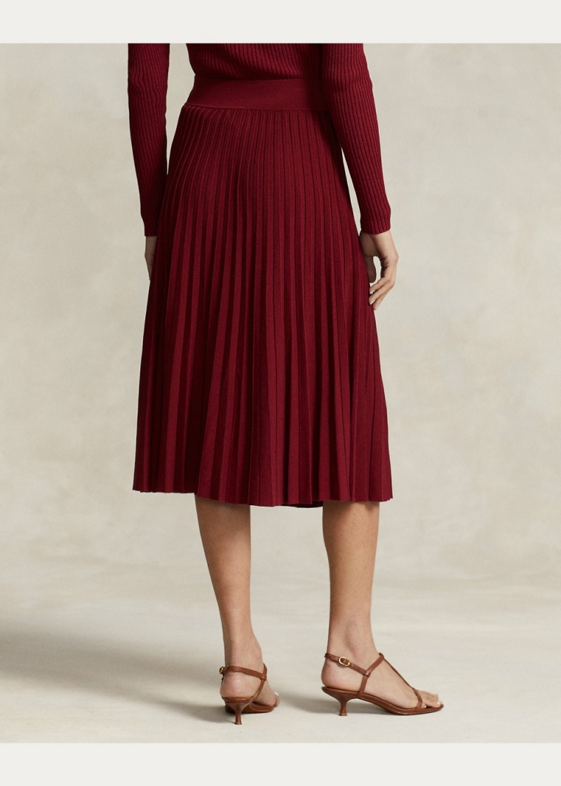 Falda Sunburst-Plisado Algodon-Blend Midi Mujer Azul Marino | RCUH62158 - vista 4