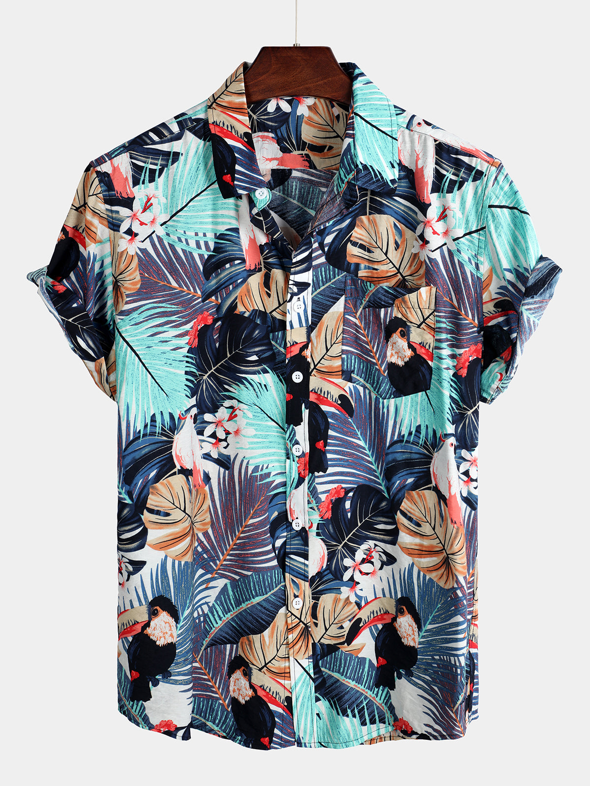 Camisa casual Holiday Pocket de algodón para hombre