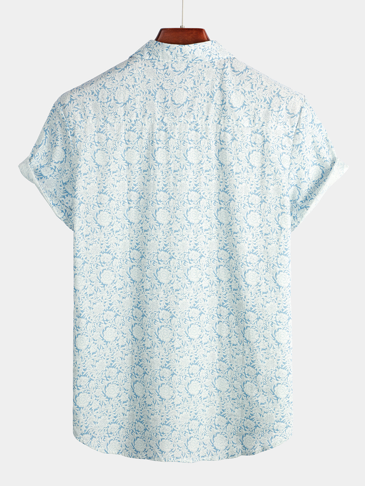 Camisa floral estampado Holiday de algodón casual para hombre