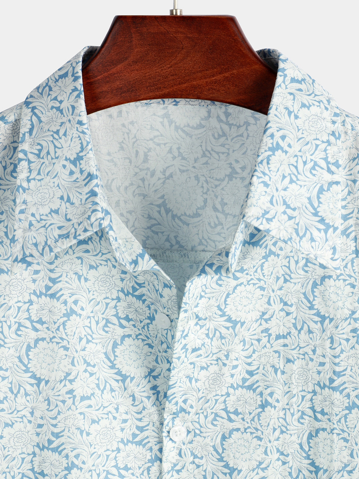 Camisa floral estampado Holiday de algodón casual para hombre