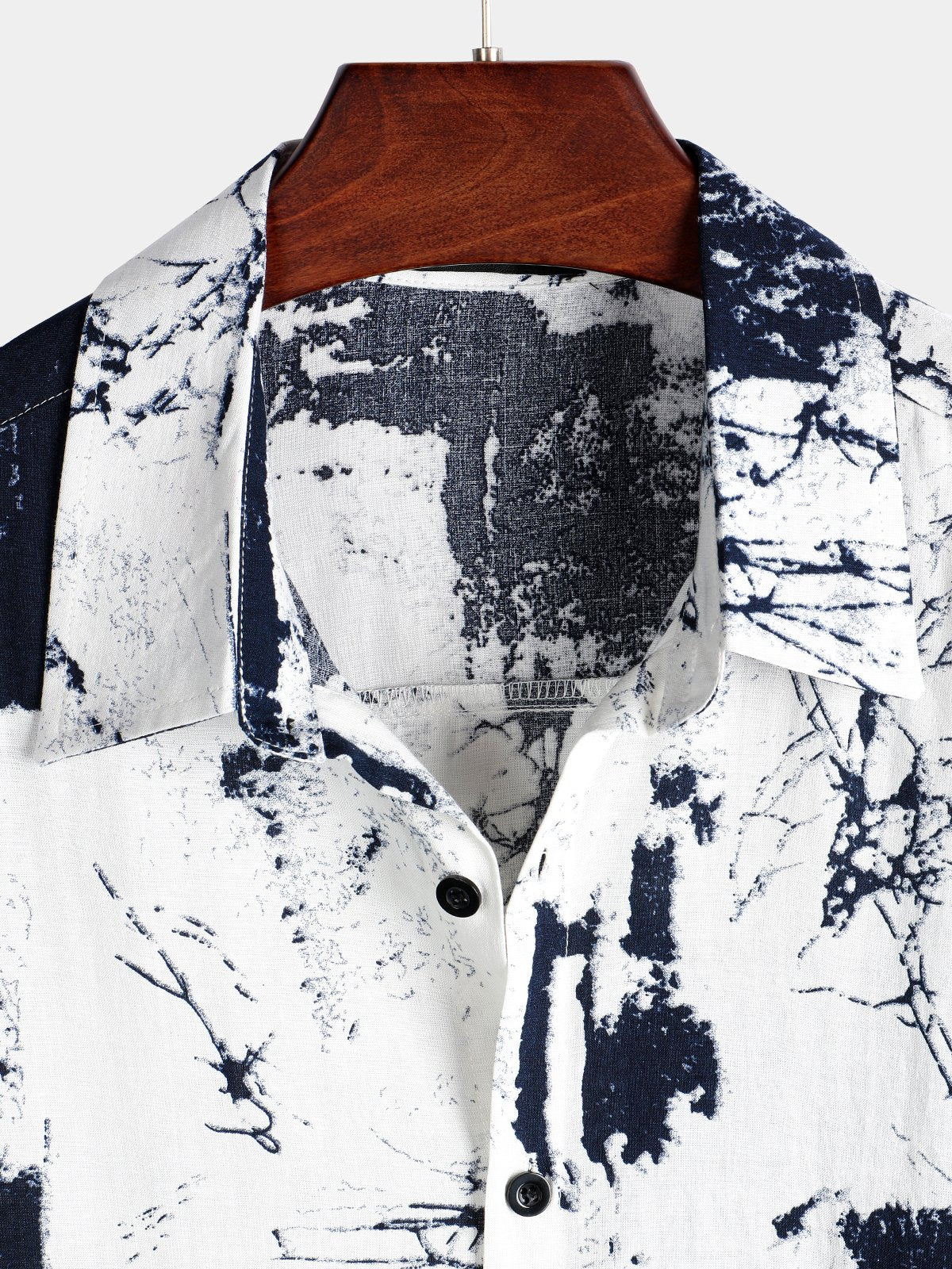 Camisa retro de manga corta Holiday casual para hombre