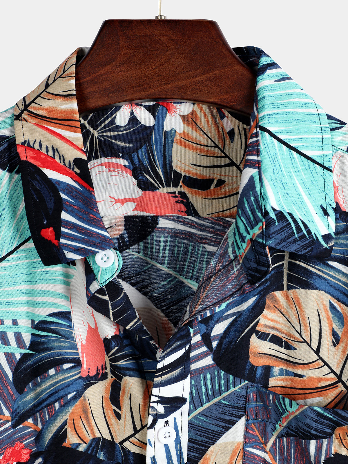 Camisa casual Holiday Pocket de algodón para hombre