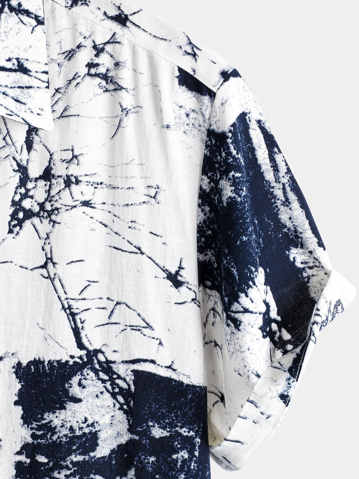 Camisa retro de manga corta Holiday casual para hombre