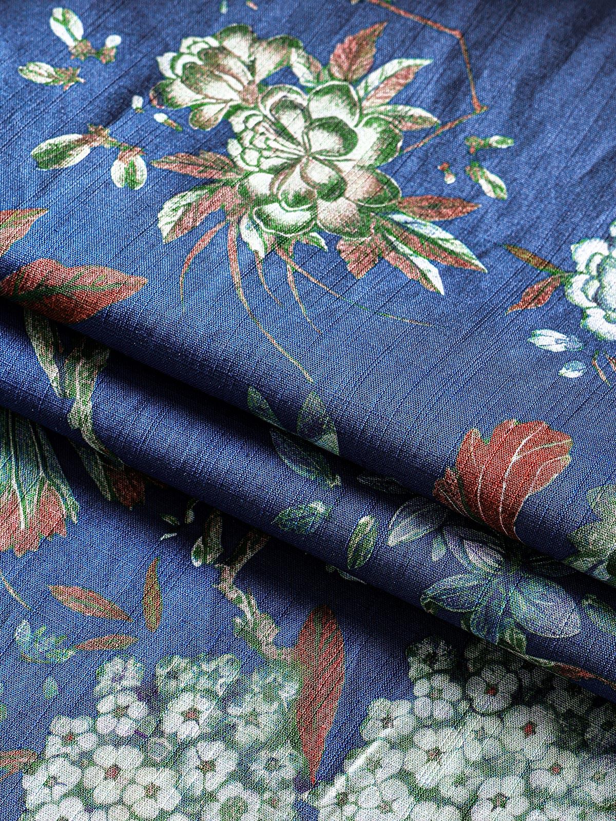 Camisa de algodón Beach floral de manga corta con botones transpirable Cool para hombre