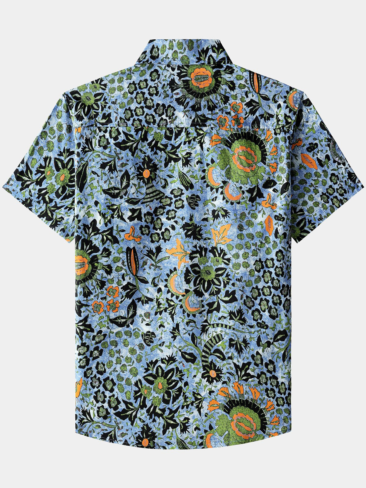 Camisa Boho floral de manga corta transpirable Cool casual Vacation para hombre