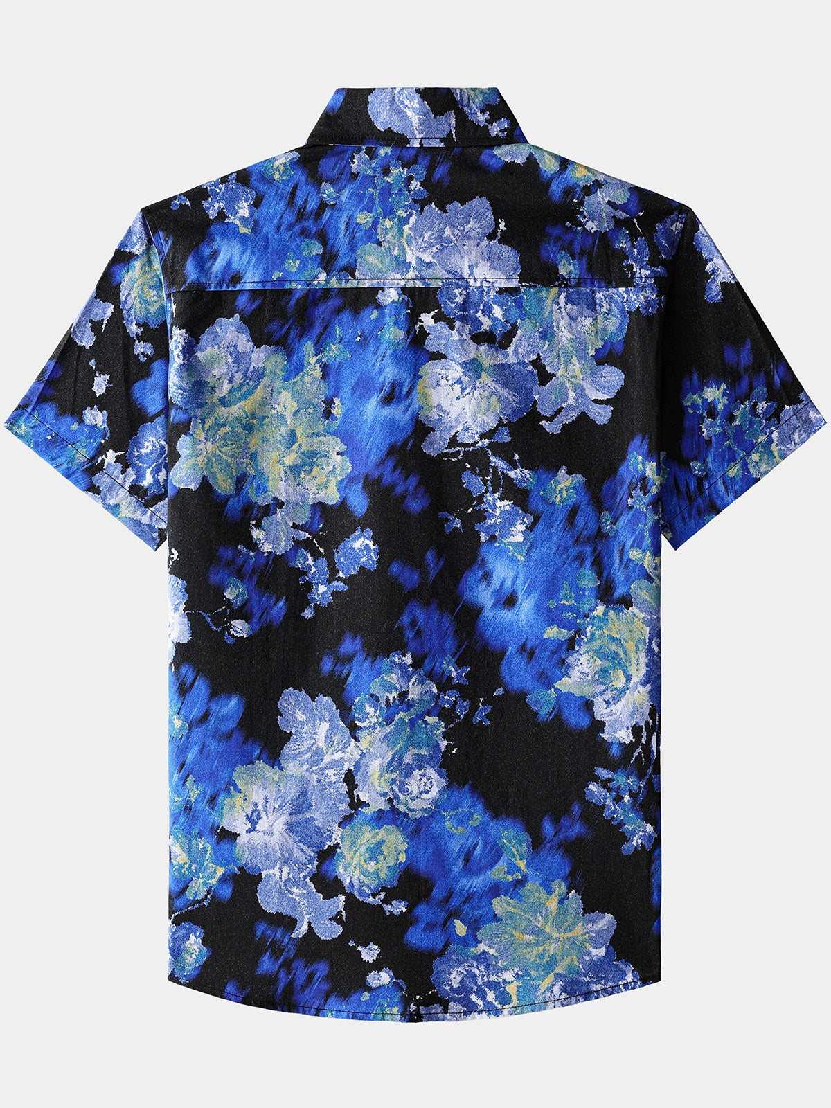 Camisa Tie Dye floral de manga corta Button Up transpirable Cool casual para hombre
