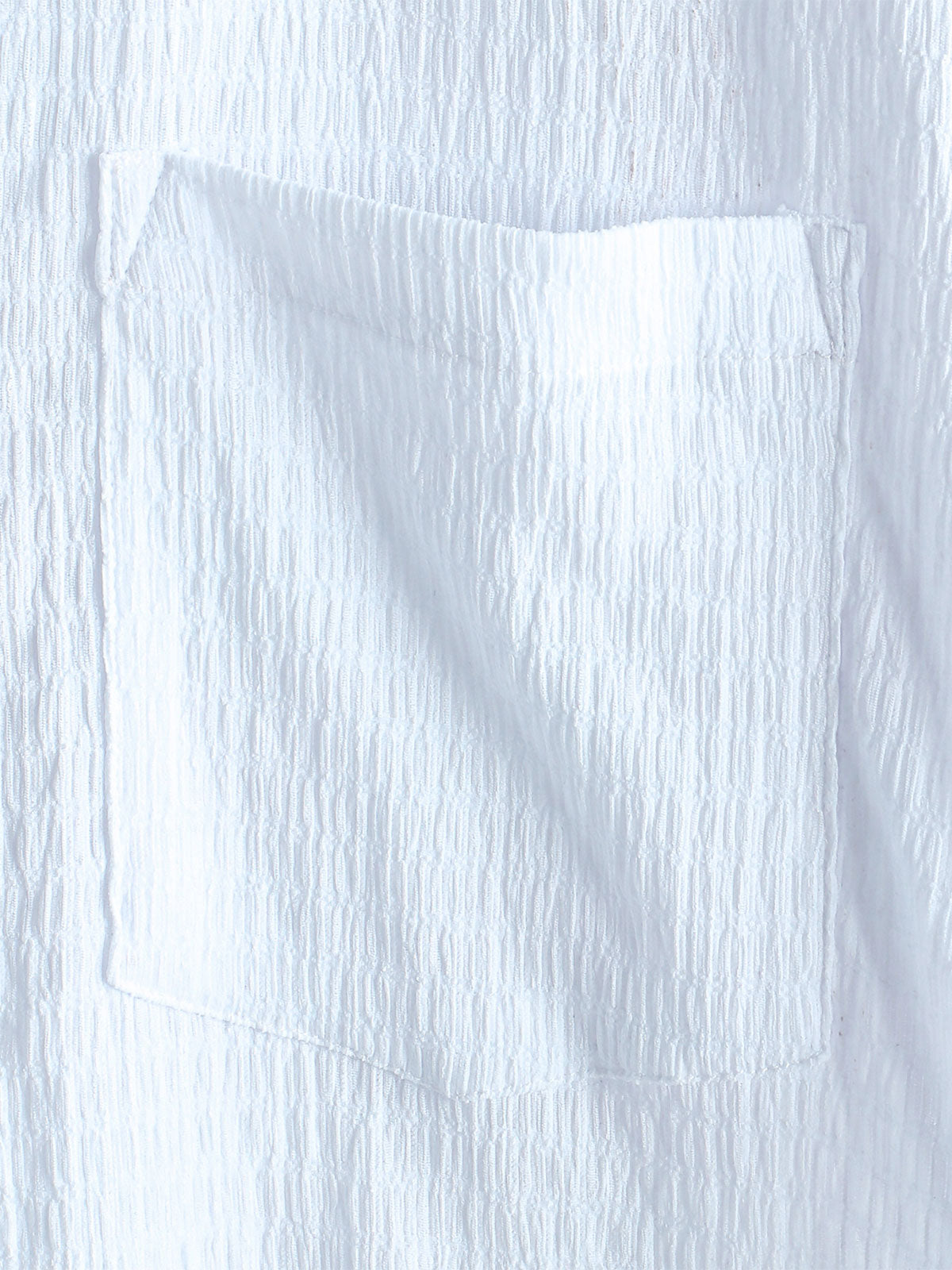 Camisa Summer de color sólido Pocket casual de manga corta para hombre