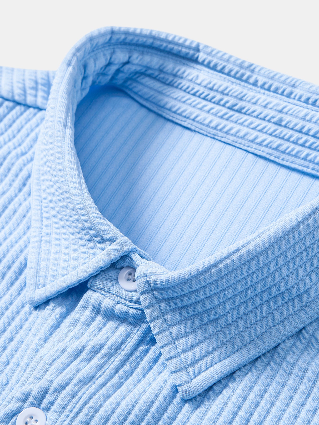 Camisa Muscle Fit Ribbed Button Up