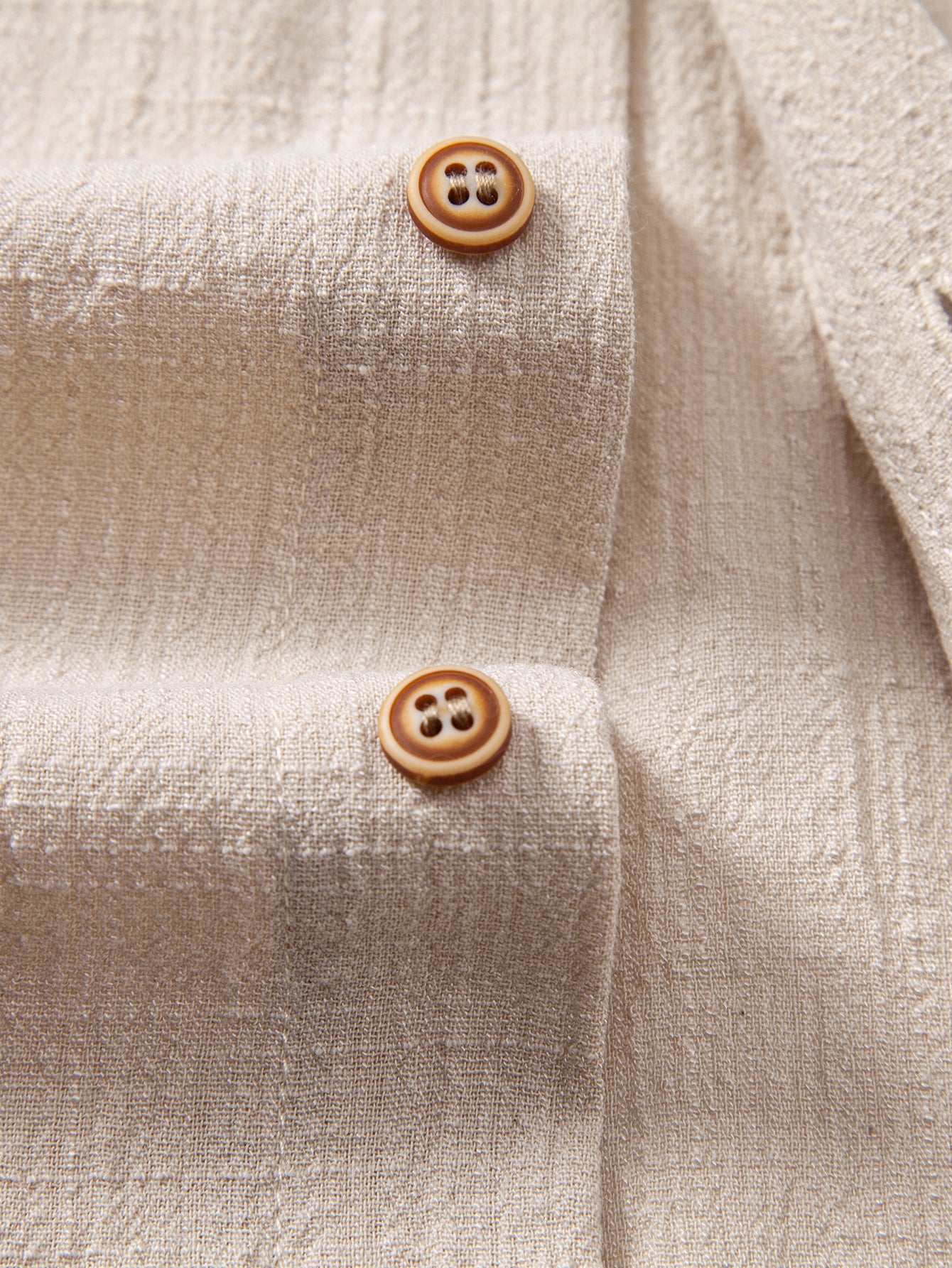 Camisa de lino Look Textured Hooded