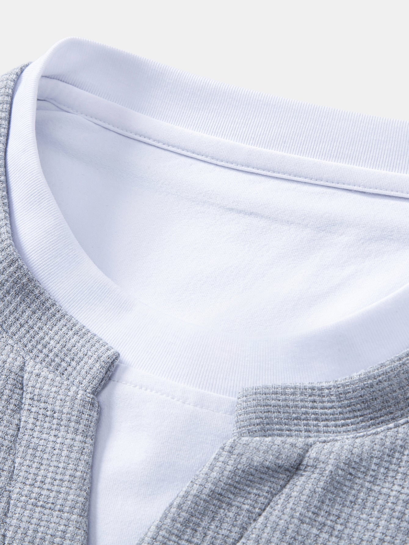 Sudadera 2 In 1 Waffle Notched Collar & Waffle Pleated Pintuck Straight Leg pantalón
