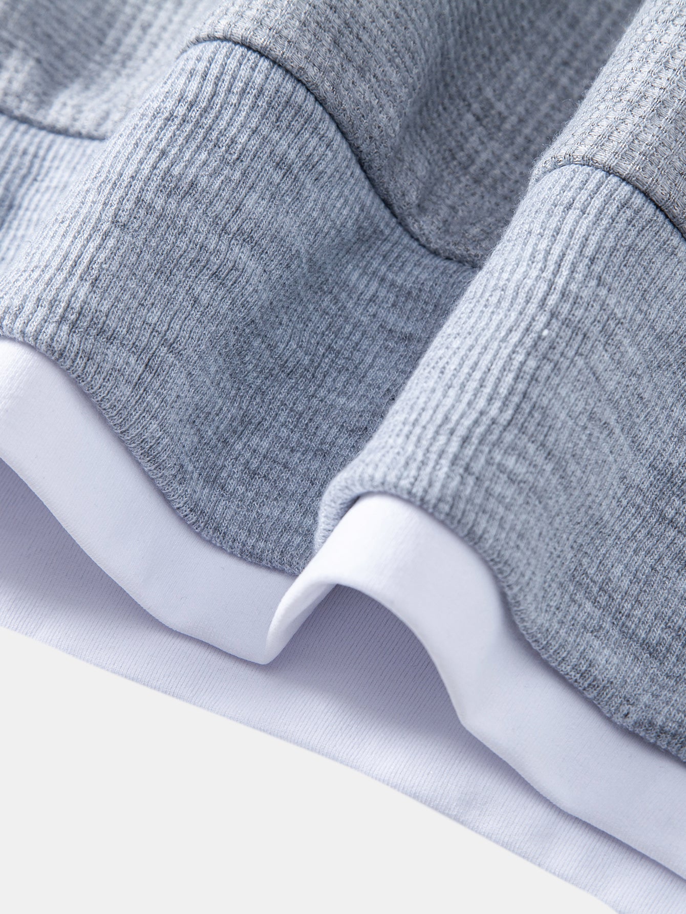 Sudadera 2 In 1 Waffle Notched Collar & Waffle Pleated Pintuck Straight Leg pantalón