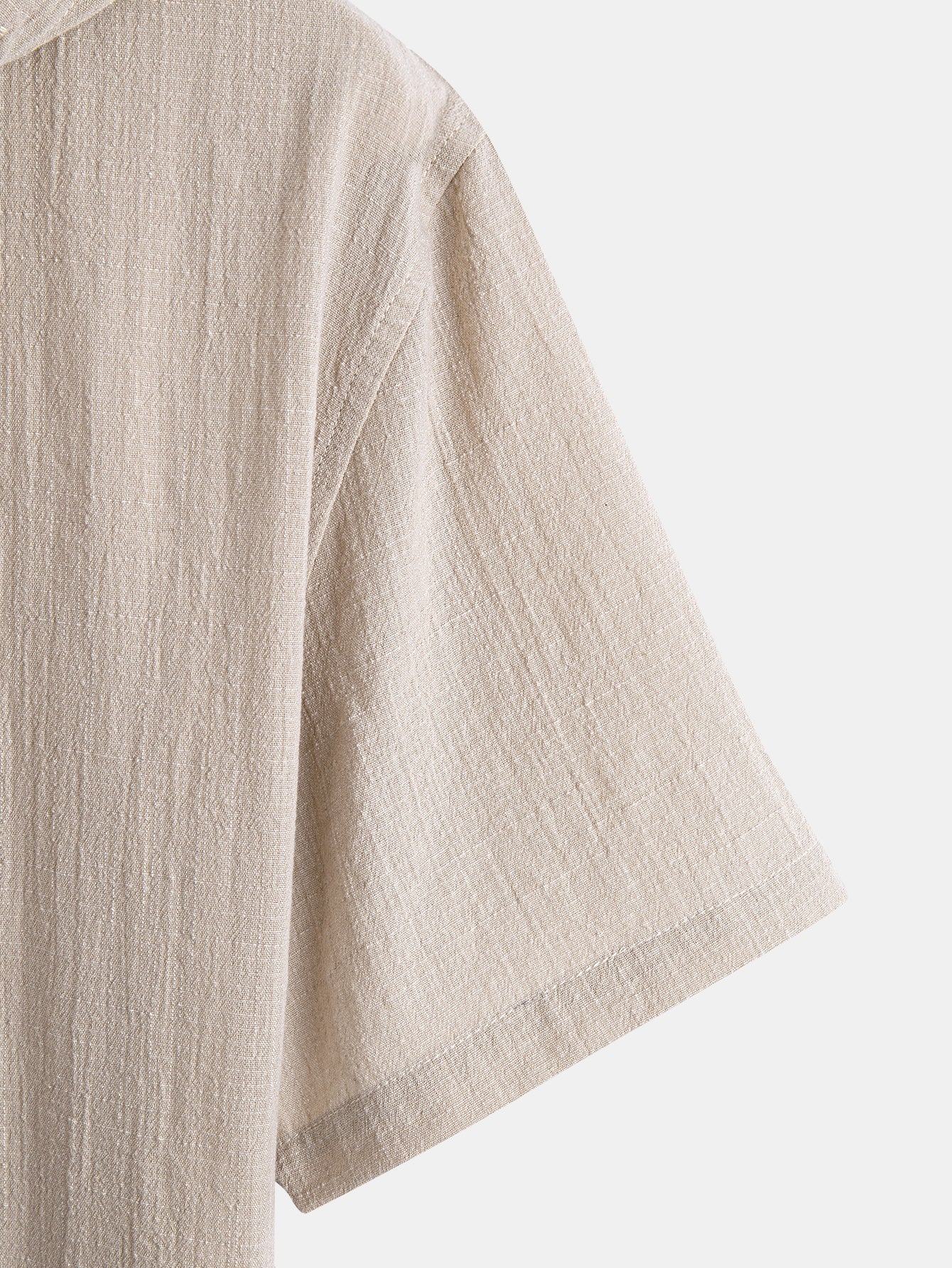 Camisa de manga corta de lino Look Hooded