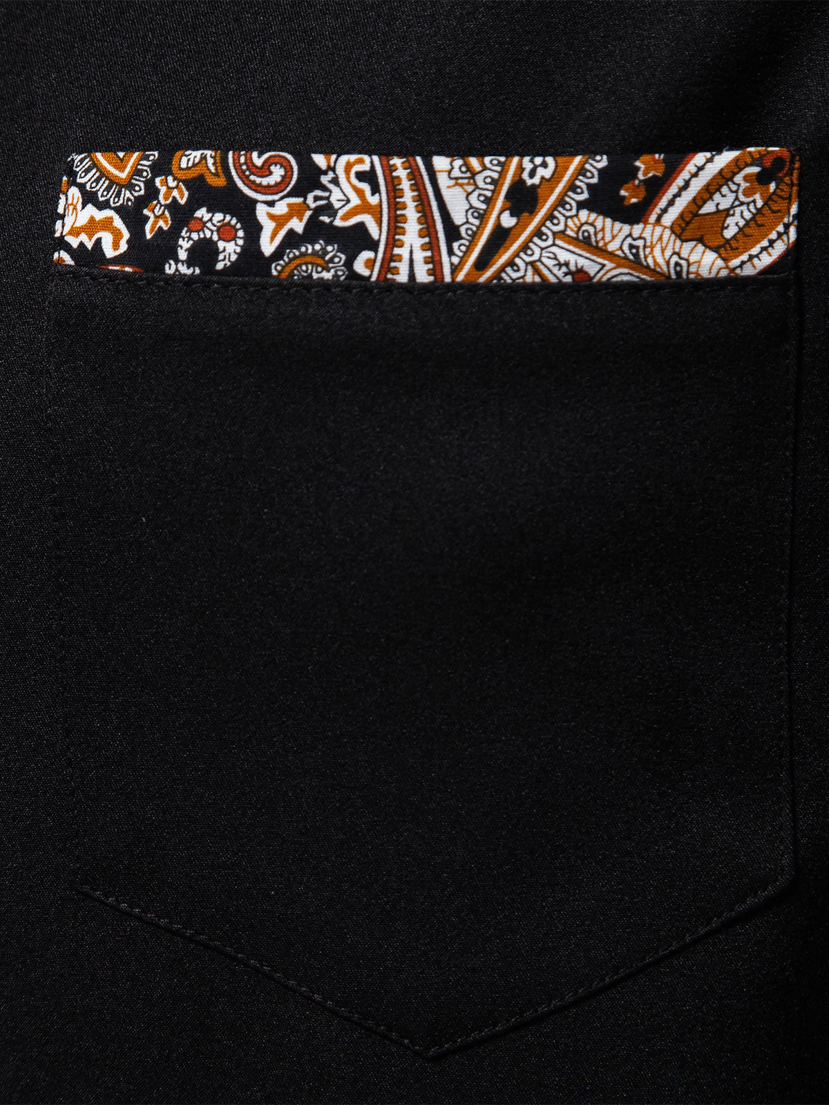 Camisa Colorblock Paisley estampado Button Up de manga larga para hombre
