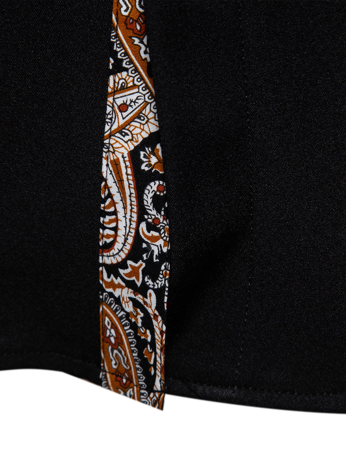 Camisa Colorblock Paisley estampado Button Up de manga larga para hombre