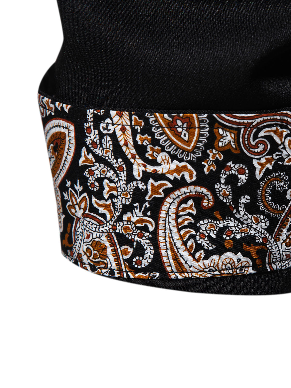 Camisa Colorblock Paisley estampado Button Up de manga larga para hombre