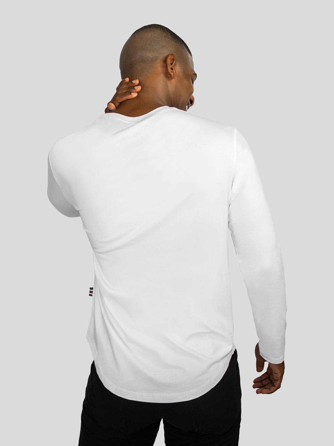 StaySmooth de manga larga Henley Drop-Cut Tee