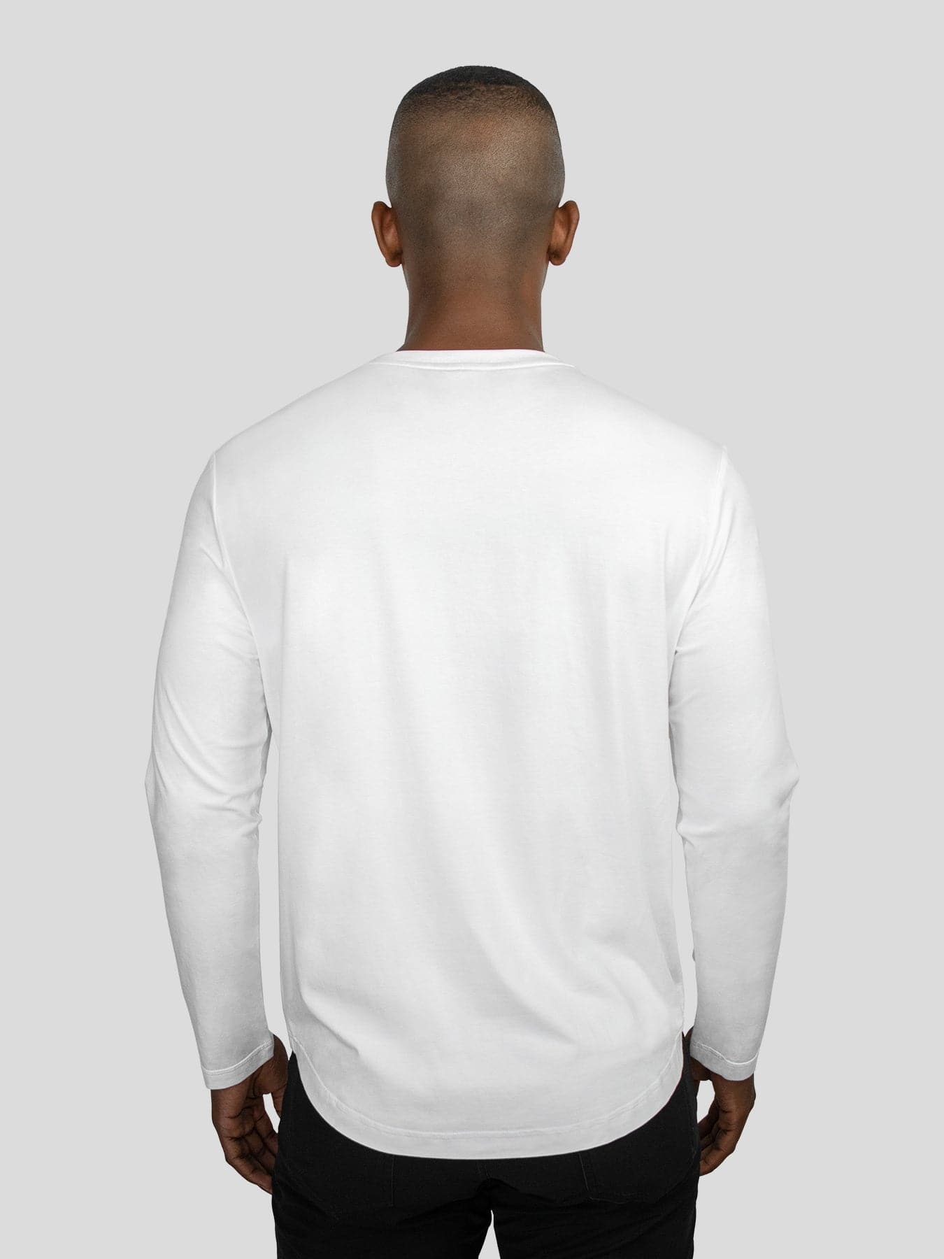 StaySmooth de manga larga Henley Drop-Cut Tee