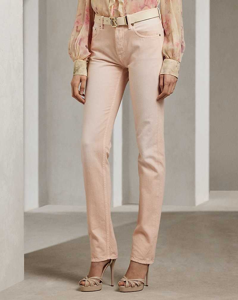 Jeans Ralph Lauren 750 Straight Ankle Mujer Blush | HLVPMNI-49 - vista 3