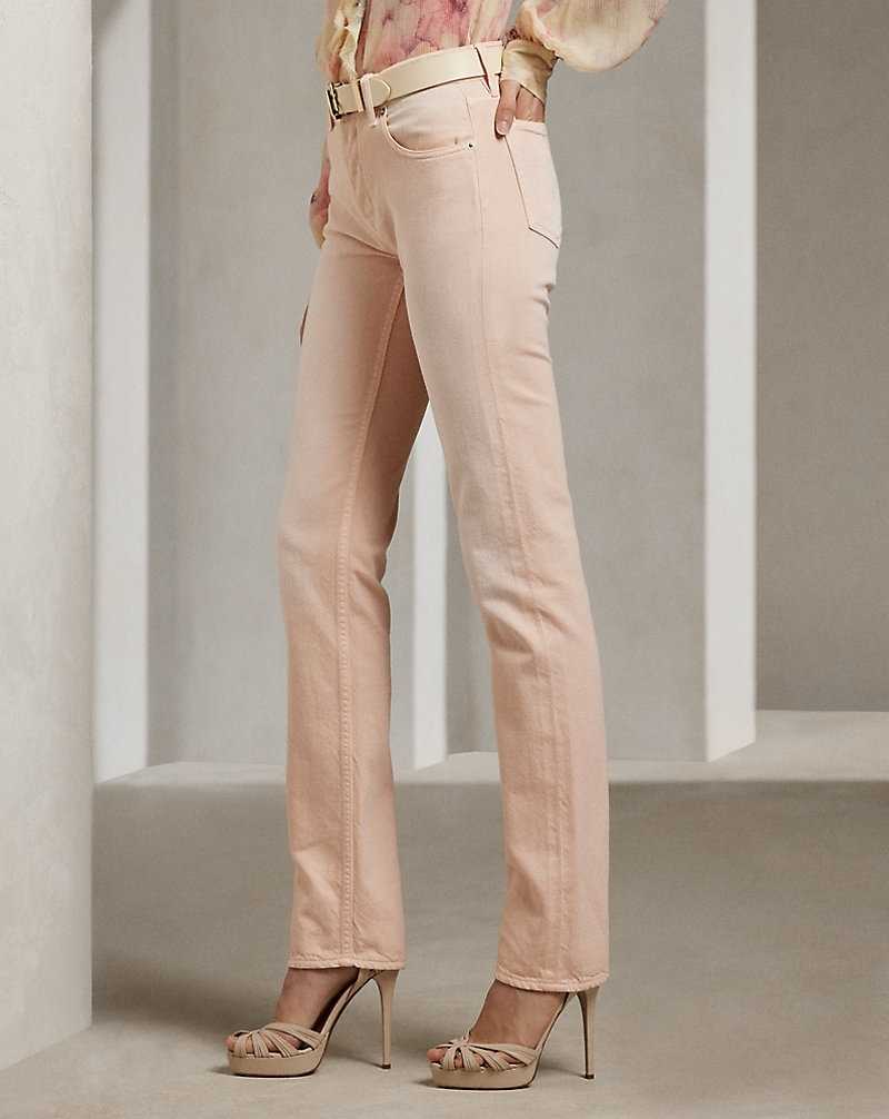 Jeans Ralph Lauren 750 Straight Ankle Mujer Blush | HLVPMNI-49 - vista 4
