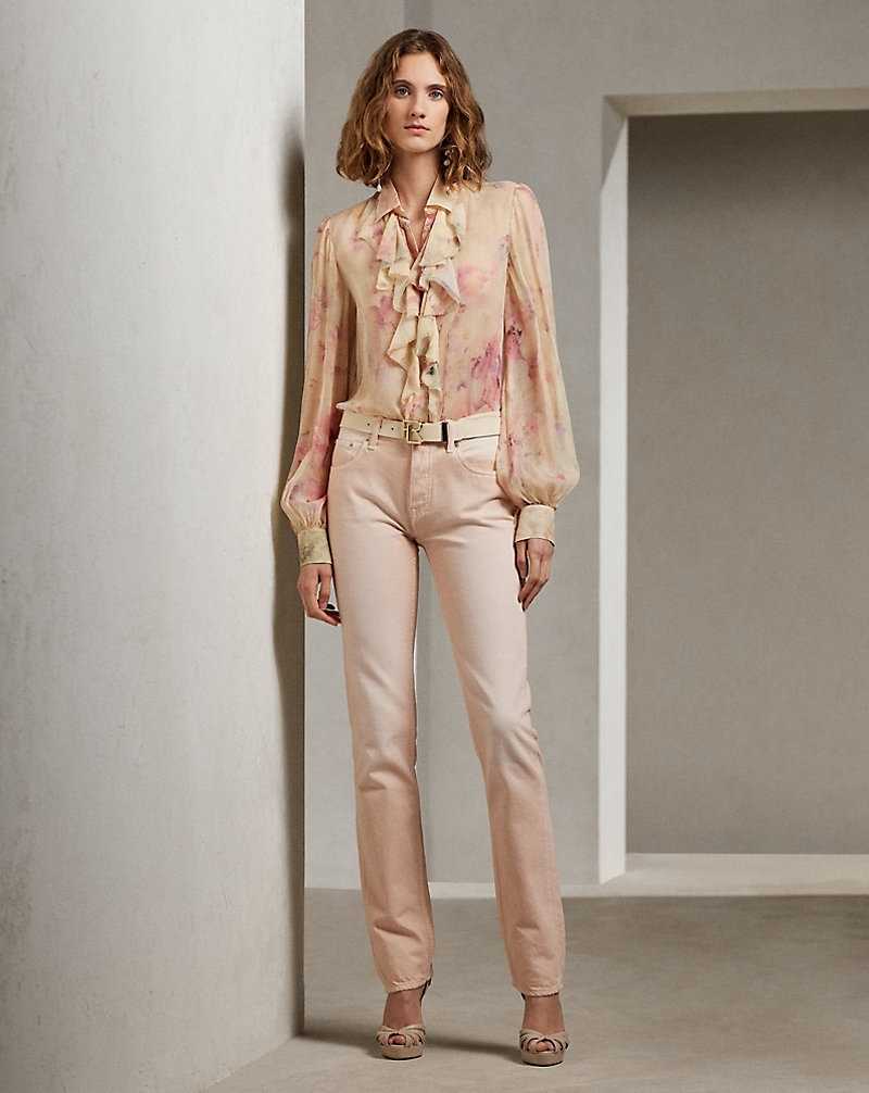 Jeans Ralph Lauren 750 Straight Ankle Mujer Blush | HLVPMNI-49 - vista 1